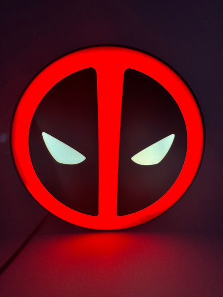 Deadpool LED Wall Light USB Powered Night Lamp