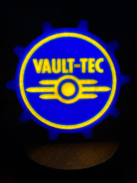 Fallout Vault-Tec 3D Printed LED Light for Gaming Setups