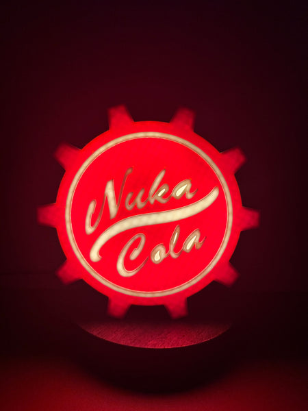 Fallout Nuke Cola LED Lamp Light Box Decor for Gaming Stream Setup 3dPrinted