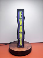 Evangelion EVA 01 Tech LED Light Box Decor for Gaming Stream Setup 3d Printed