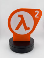 Half Life 2 Valve LED Lamp Light Box Decor Gaming Room Shelf Art Setup 3DPrinted