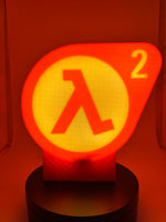 Half Life 2 Valve LED Lamp Light Box Decor Gaming Room Shelf Art Setup 3DPrinted
