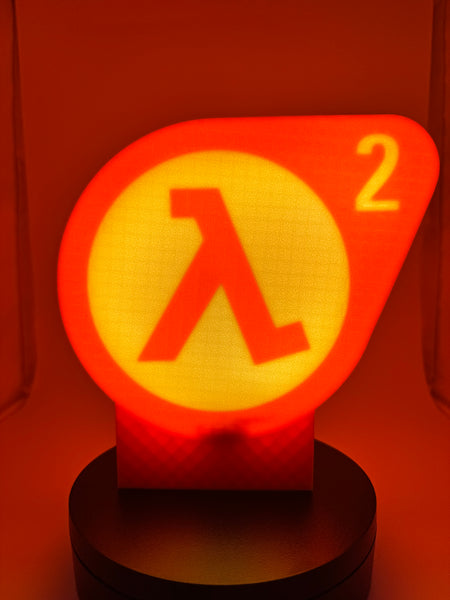Half Life 2 Valve LED Lamp Light Box Decor Gaming Room Shelf Art Setup 3DPrinted