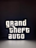 Grand Theft Auto LED Lamp Light Box Decor Gaming Room, Stream Setup 3d Printed