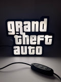 Grand Theft Auto LED Lamp Light Box Decor Gaming Room, Stream Setup 3d Printed