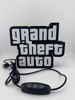 Grand Theft Auto LED Lamp Light Box Decor Gaming Room, Stream Setup 3d Printed