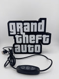 Grand Theft Auto LED Lamp Light Box Decor Gaming Room, Stream Setup 3d Printed