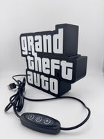 Grand Theft Auto LED Lamp Light Box Decor Gaming Room, Stream Setup 3d Printed