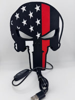 The Punisher American Flag Edition LED Light Box Decor for Gaming Stream Setup