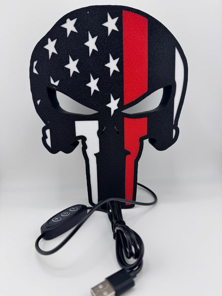 The Punisher American Flag Edition LED Light Box Decor for Gaming Stream Setup