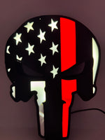 The Punisher American Flag Edition LED Light Box Decor for Gaming Stream Setup