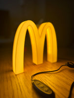 McDonald’s Golden Arches LED Lamp | Retro All-Yellow 3D Printed Light Box Sign for Gaming Room, Stream Setup, Night Light & Decor