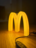McDonald’s Golden Arches LED Lamp | Retro All-Yellow 3D Printed Light Box Sign for Gaming Room, Stream Setup, Night Light & Decor
